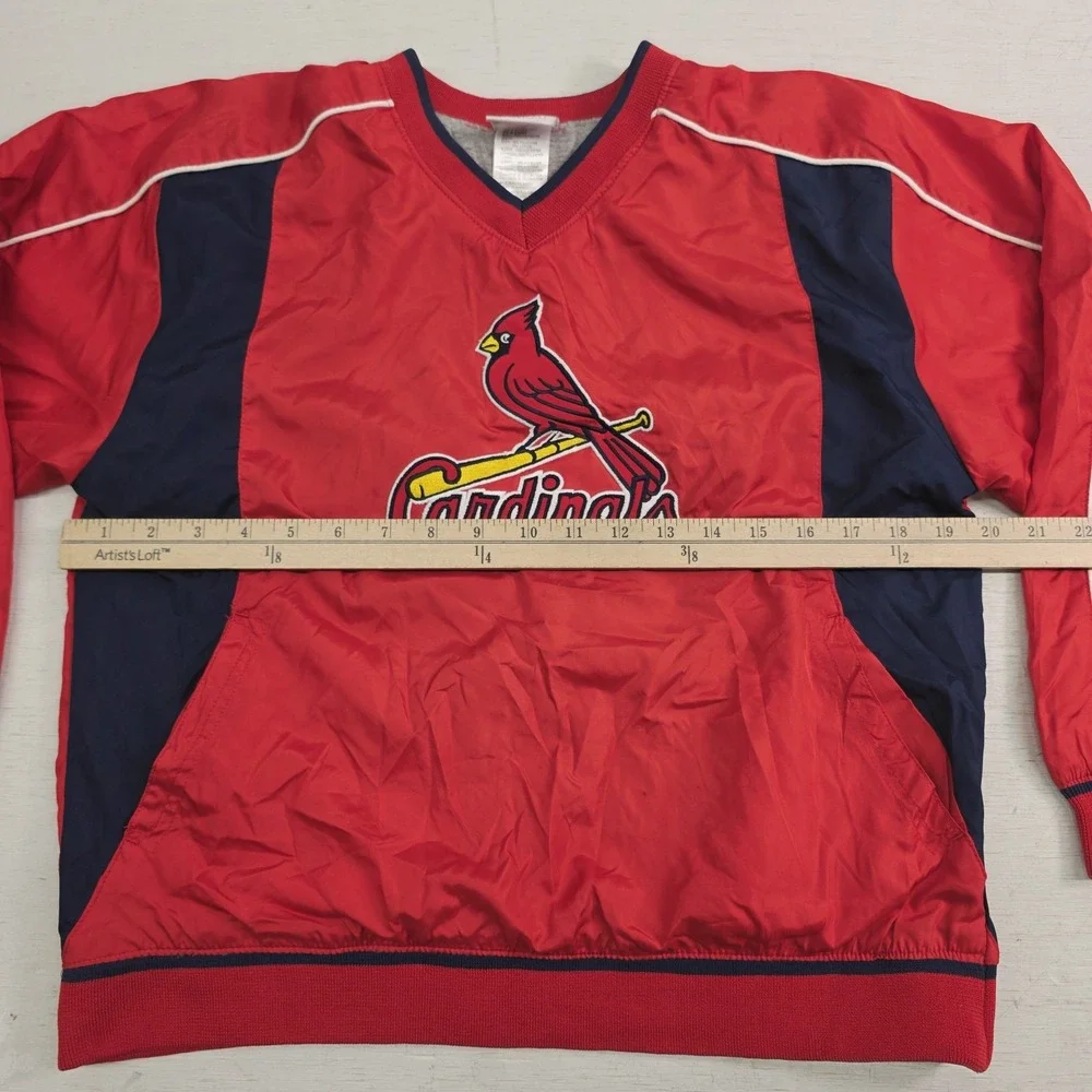 St. Louis Cardinals MLB Jacket Pullover‎ Windbreaker Youth Boys Sz L (11/14) VG+